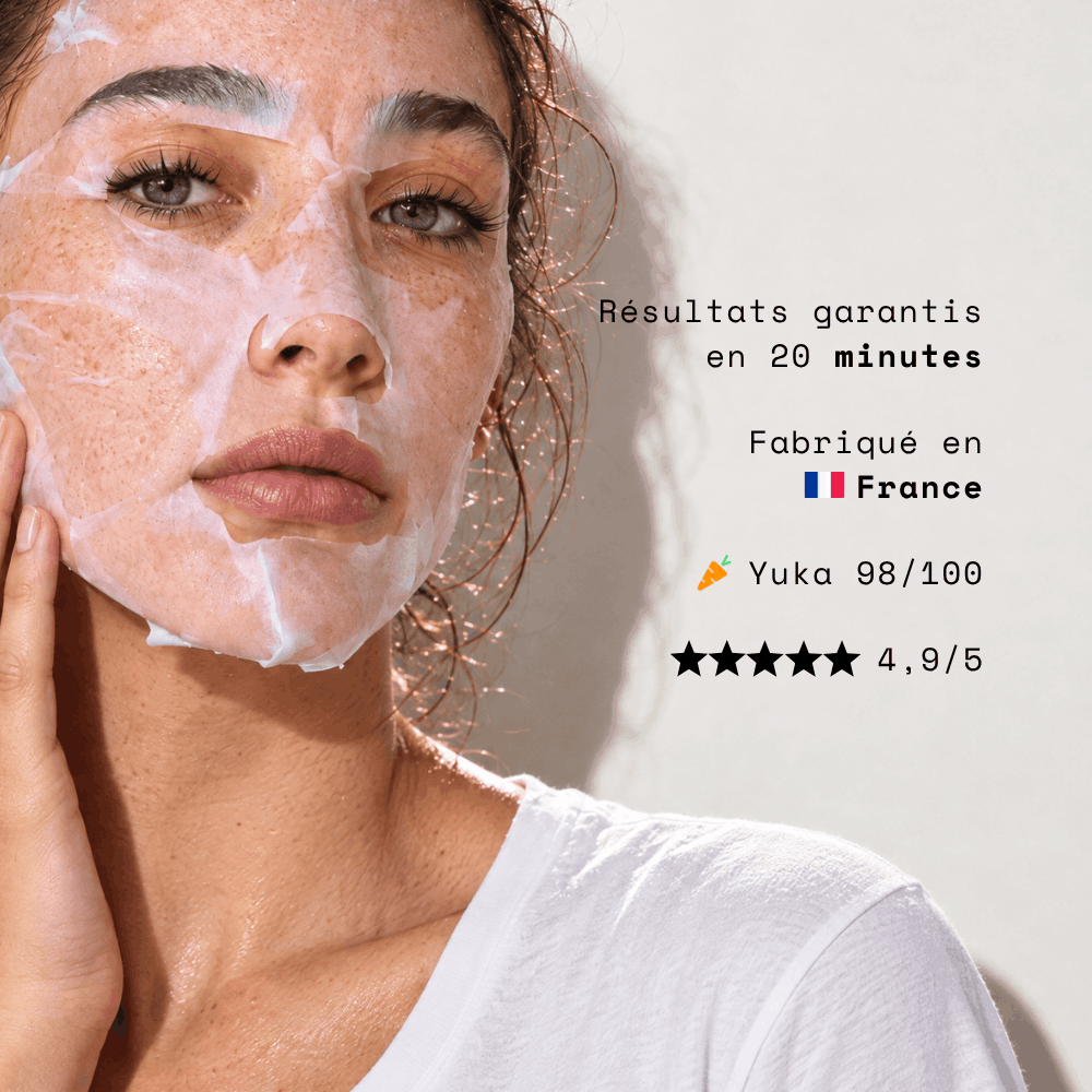 Masque Tissu Visage Biocellulose - Anti-Pollution & Bonne Mine