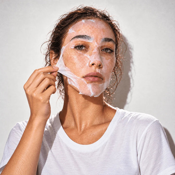 Masque Biocellulose Le Bon Masque en cours de pose